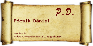 Pócsik Dániel névjegykártya